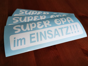 Aufkleber  - Super Opa im Einsatz